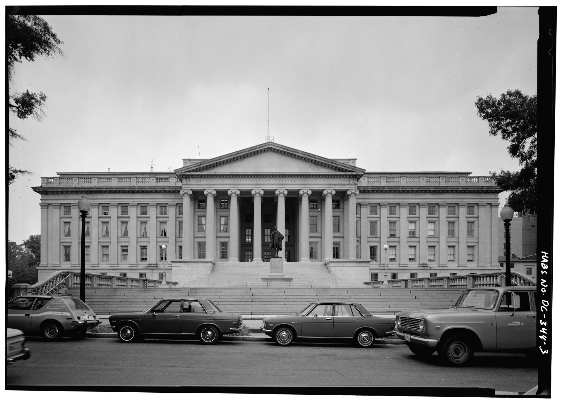 The south elevation of the U.S. Department of the Treasury, Washington.